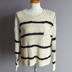 Oversized striped lightweight sweater